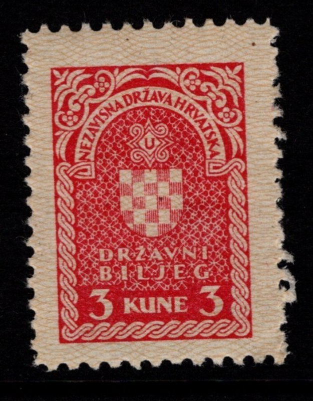 Yugoslavia 1944 3d Revenue Mint Light Hinged Perf 10 - S33577