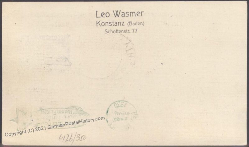 Germany 1930 Graf Zeppelin SAF Si57D 2RM South America Bahia Brazil Bordp 103418