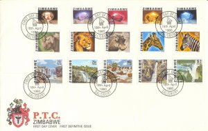 Zimbabwe Scott #'s 414 - 428 FDC