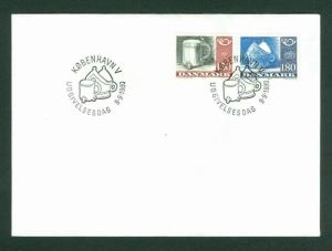 Denmark. FDC 1980. 19th. Century Silver Art. Scott # 670-671. Engr: A. Kuhlmann