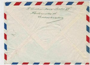 czechoslovakia 1950 airmail stamps cover ref 19662