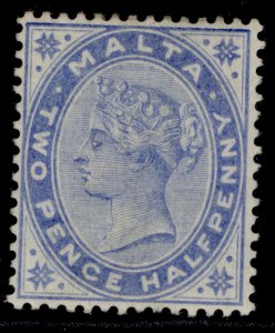 MALTA QV SG24, 2½d bright blue, M MINT. Cat £65.