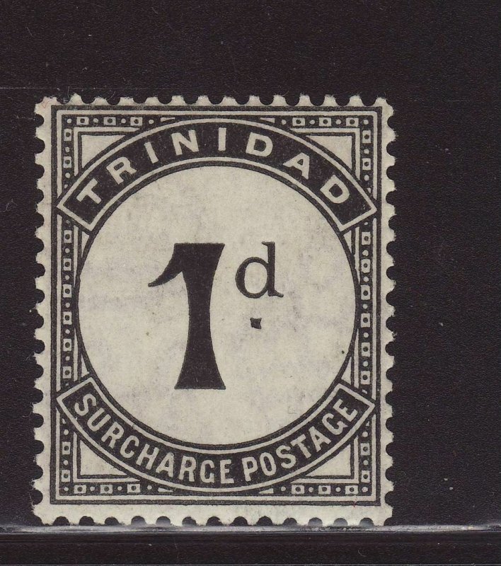 1923 Trinidad 1d Postage Due Wmk Script Mounted Mint SGD18