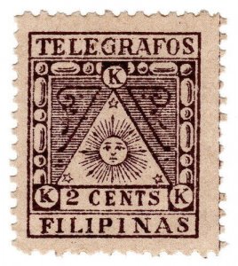 (I.B) Philippines Telegraphs : 2c Purple (1898)