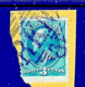 US 1800s Fancy Cancel ~ Rare Pittsburgh RKN/3 Monogram....Cole #ML-81...[MB7]