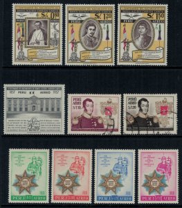 Peru #C148-57*/u  CV $3.45