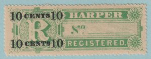 LIBERIA F7 REGISTRATION STAMP  MINT HINGED OG * NO FAULTS VERY FINE! - LFG