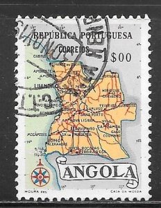 Angola 389: 1e Map of Angola, unused, NG, VF