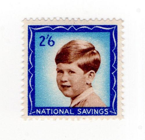 (I.B) Cinderella Collection : National Savings - Prince Charles 2/6d (1953)