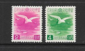 BIRDS - MANCHUKUO#132-3  MNH