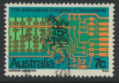 Australia  Sc# 531  Numerals & Computer Circuit Used 