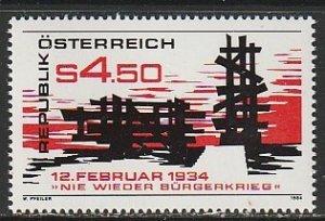 1984 Austria - Sc 1266 - MNH VF - 1 single - Anniversary of 1934 Uprising