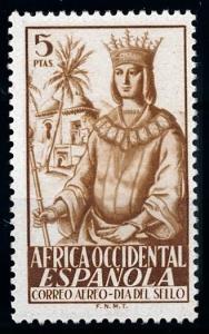 [68479] Spanish West Africa 1949 Stamp day Queen Isabella Airmail MNH