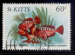 ST KITTS-NEVIS QEII SG201, 1986 60c glass-eyed snapper, FINE USED. 