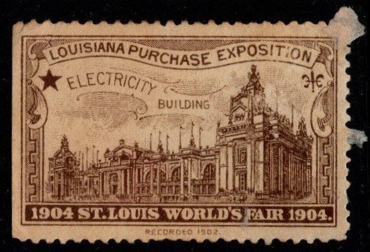 1904 US Poster Stamp St Louis World's Fair Louisiana Purchase