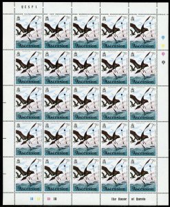 ASCENSION  BIRDS 1976 COMPLETE SHEET SET SCOTT#196/211 MINT NH PARTIALLY SHOWN