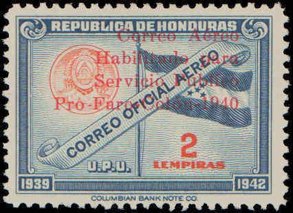 1940 Honduras #C101-C108, Complete Set(8), Hinged