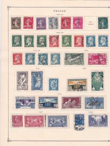 france 1907 - 1938  mounted mint and used stamps ref r8542