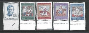 Switzerland B355-B359 Complete MNH SC:$1.95