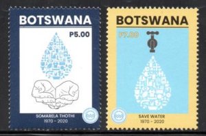 Botswana - 2020 Water Utilities 50th Anniversary Set MNH**