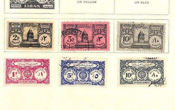 SA990 1945 LEBANON Postage Dues Original Album page from oldtime collection