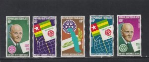 Togo # 821-822, C183-185, 822a, Rotary International, Mint NH, 1/2 Cat.