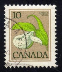 Canada #711 Franklin's Lady's-slipper, used (0.20)