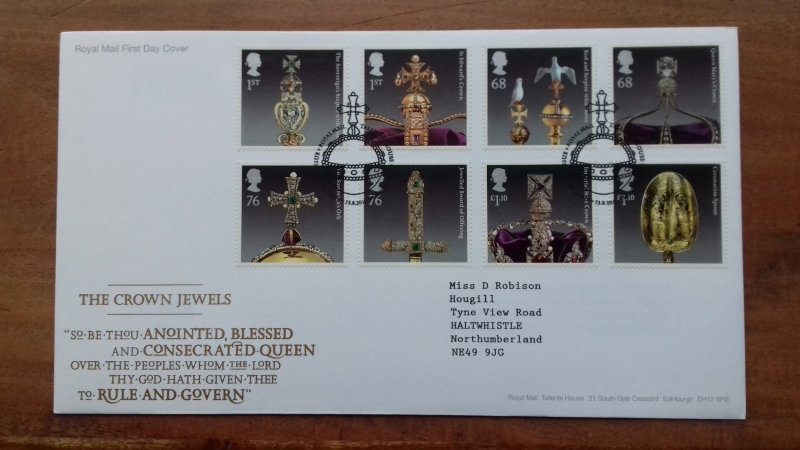 Great Britain 2011 The Crown Jewels FDC