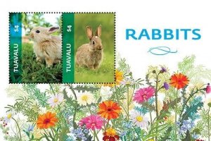 Tuvalu 2020 - Rabbits Mammal - Souvenir Stamp Sheet - MNH