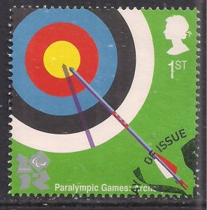 GB 2009 QE2 1st Olympic & Paralympics Archery SG 2982 ex FDC ( AA159 )