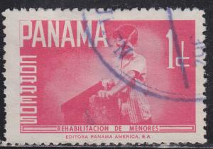 Panama RA48 Boy Sawing Wood 1961