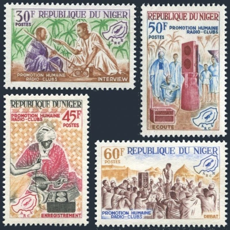 Niger 163-166,MNH.Michel 109-112. Radio clubs,1965.