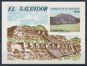 [116358] El Salvador  Tazumal ruins Souvenir sheet MNH