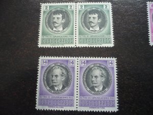 Stamps-Cuba -Scott# 553-556,C131-C133,E21 - Mint Hinged Set of 8 Stamps in Pairs