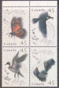 CANADA 1995 MIGRATORY WILDLIFE BLOCK SG1645a MNH