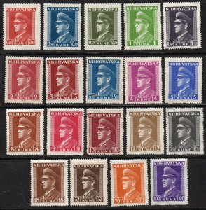 Croatia Sc #61//80 Mint Hinged