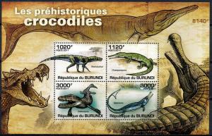 BURUNDI 2011 SHEET bur11204b CROCODILES DINOSAURS