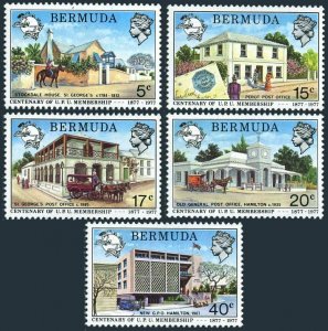 Bermuda 350-354,MNH.Michel 339-243. UPU Membership-100,1977.Stockdale House,P.O.