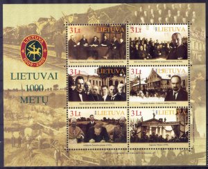 Lithuania 2008 1000 Years of Lithuania Mi. Bl.36 MNH