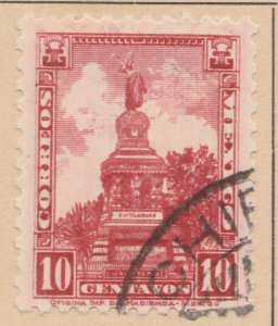 MEXICO 1934 WMK Correos Mexico Perf. 10 1/2 10c Used Stamp A29P45F38859-