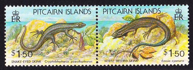 Pitcairn Lizards 2v pair SG#440-441 MI#422-423 SC#394a