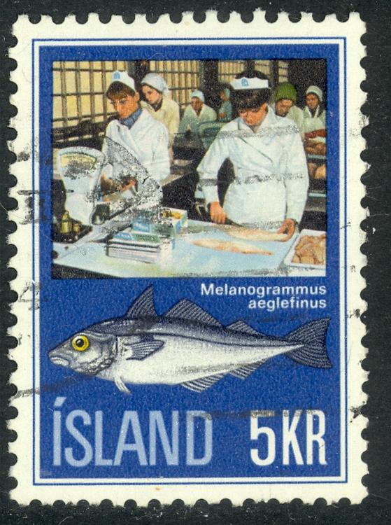 ICELAND 1971 5kr FISH INDUSTRY Issue Sc 435 VFU