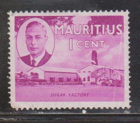 MAURITIUS Scott # 235 MH - KGVI & Sugar Factory - Disturbed Gum