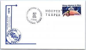 US SPECIAL EVENT COVER HOUPEX STAMP EXHIBITION AT HOUSTON TEXAS 1978 TYPE II