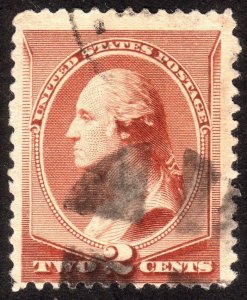 1883, US 2c, Washington, Used, Sc 210