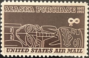 Scott #C70 1967 8¢ Alaska Purchase MNH OG VF centering thin/tear