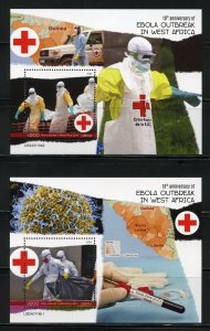 LIBERIA 2023 10th ANN OF THE WEST AFRICA  EBOLA OUTBREAK SET OF TWO S/S MINT NH