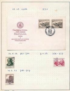 Czechoslovakia 1951/52  M&U Blocks Sheets (Appx 100+Items) (Ref DD543