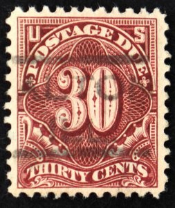 U.S. Used Stamp Scott #J66 30c Postage Due. Superb. Boxed Cancel. A Gem!