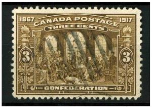 Canada 1917  Scott 135 used - 3c, Canadian Confederation